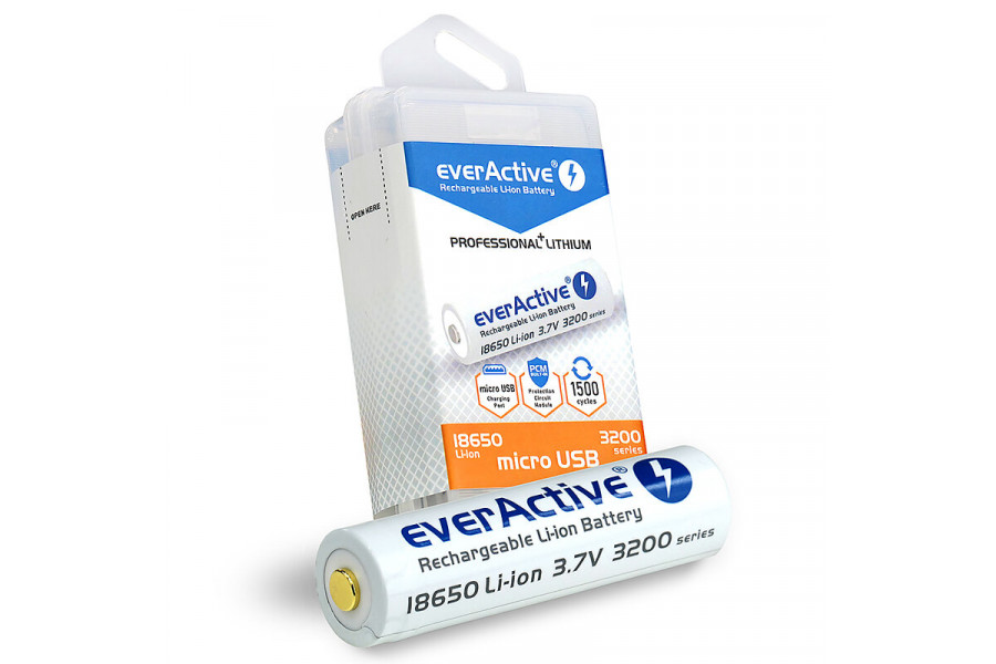 everActive 18650 с micro-USB зареждане